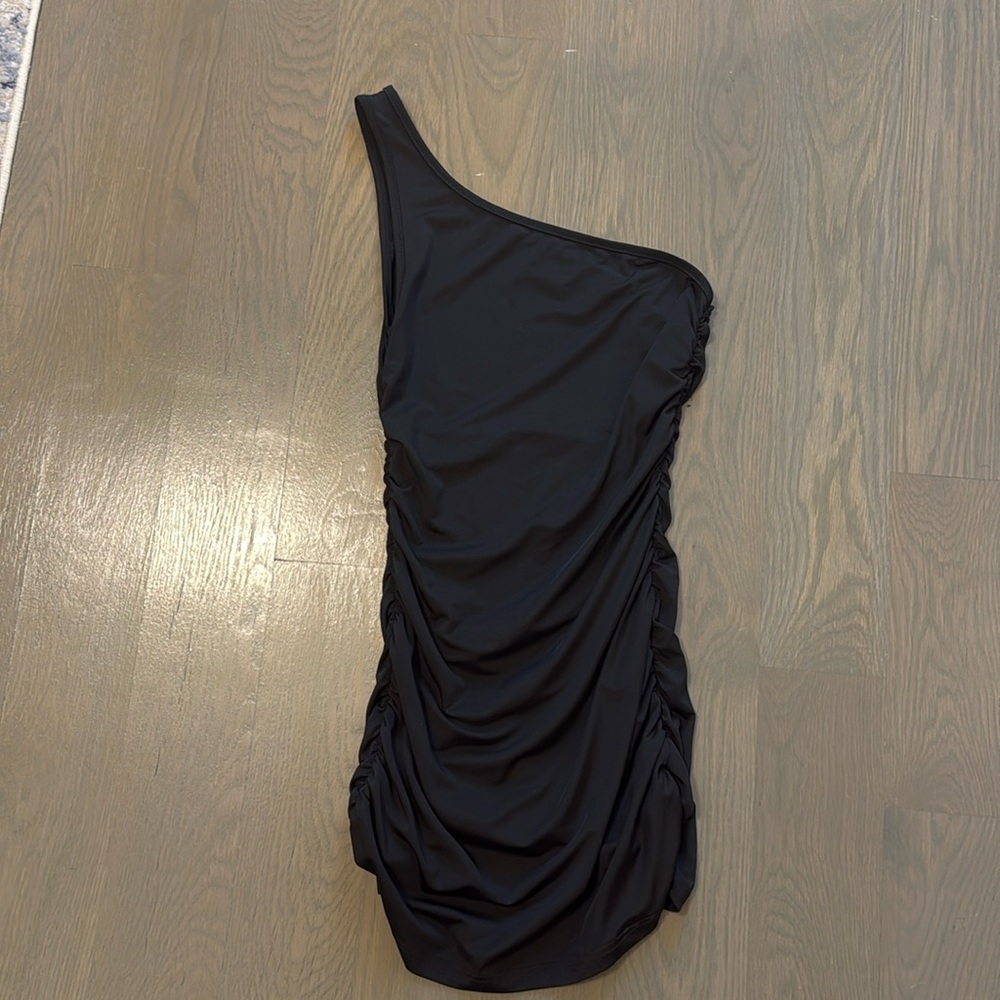 Katie J black off the shoulder dress
